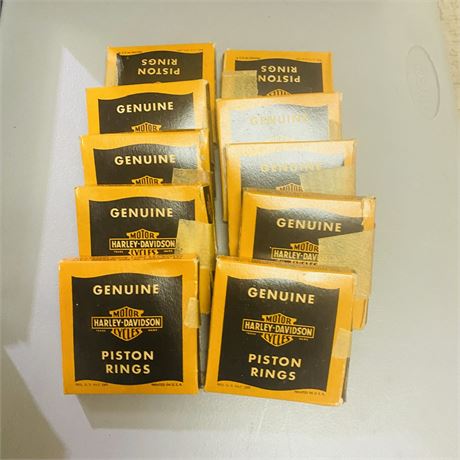 10 NOS WW2 Army Surplus Harley Davidson Piston Rings