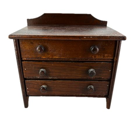 Vintage Miniature Dollhouse Wooden Chest of Drawers