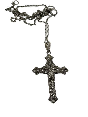 Marcasite  cross with chain