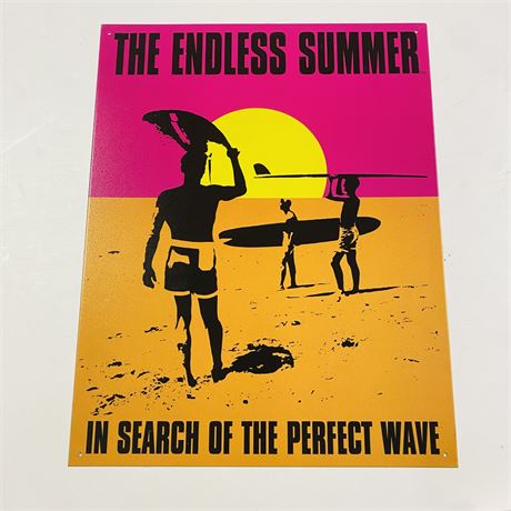 ‘Surfing’ 12.5x16” Retro Metal Sign