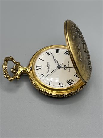 Andre rivalle  17 jewel gold tone pocket watch