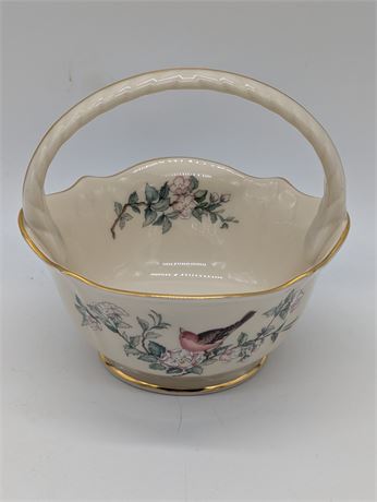 Lenox "Serenade" Porcelain Basket w/Bird