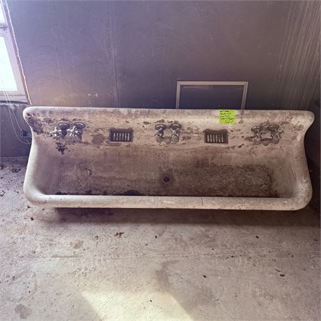 Very Nice Antique 60” Porcelain Sink