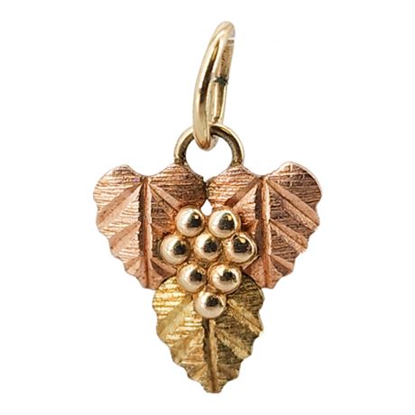 Vintage COLEMAN CO. 10K Black Hills Gold Grapes Pendant