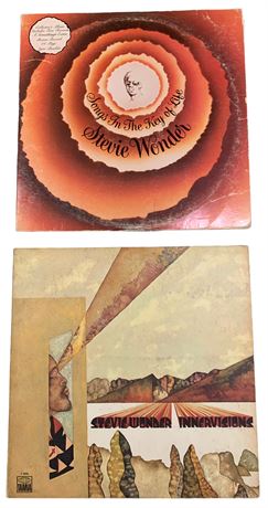Pair of 1970s Stevie Wonder Vinyl Records