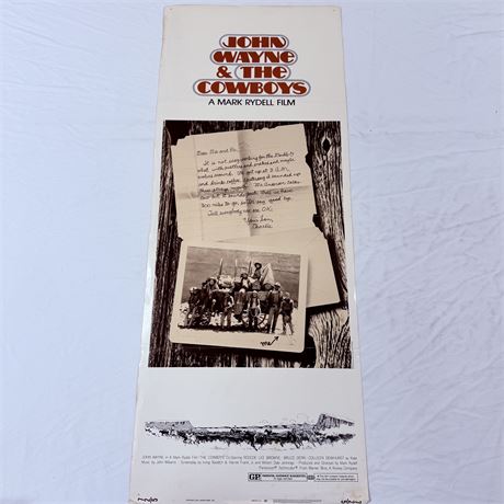John Wayne & The Cowboys Original 14x36” Movie Poster