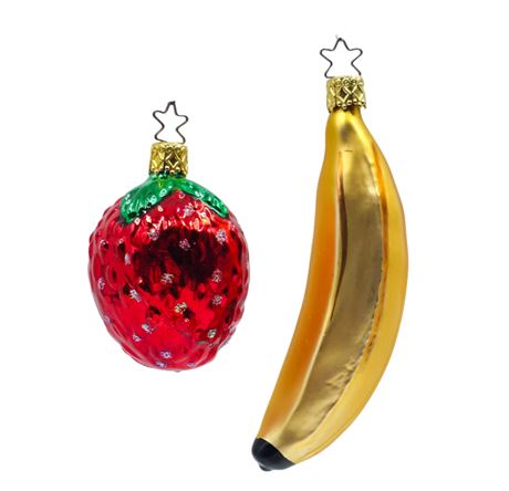 Antique Czech Republic, Large Fruit Ornaments