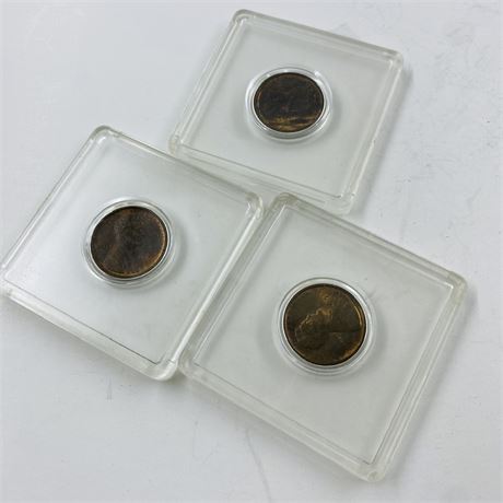 3 AU/MS 1909 VDB Pennies
