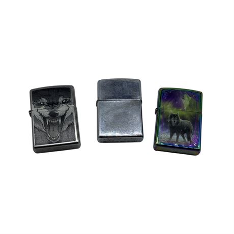 Three (3) Zippo Lighters