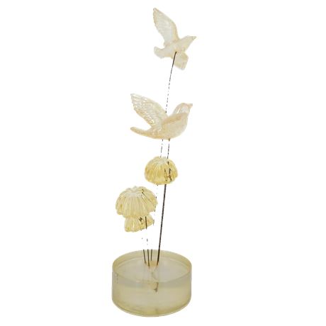 Vintage Iridescent Lucite Hummingbirds and Mushrooms