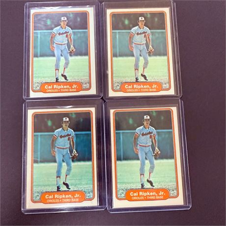 4 Cal Ripken Jr Rookie Cards - Pack Fresh