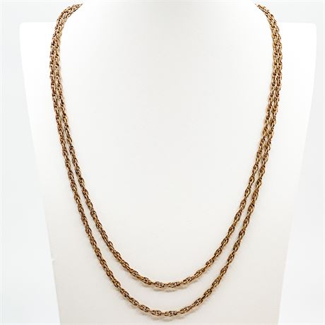 Vintage Accessocraft NYC Gold Tone Chain Necklace
