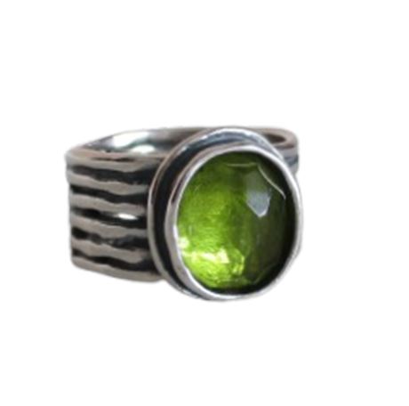 SILPADA "Daintree" 5ct Natural Green Quartz Ring Sz 8