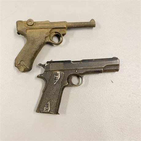 Vintage Solid Cast Dummy Guns