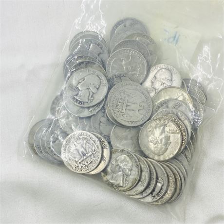 $15 Washington 90% Silver Quarters