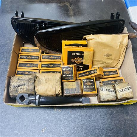 NOS WW2 Army Surplus Harley Davidson Parts Lot