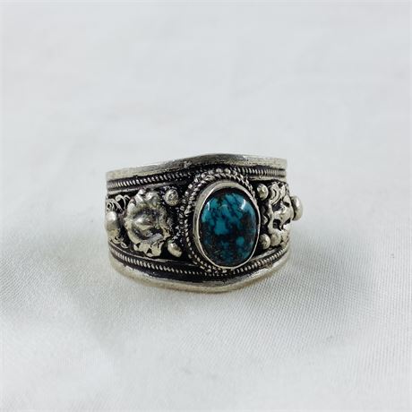 14.5g Sterling Turquoise Ring Size 12