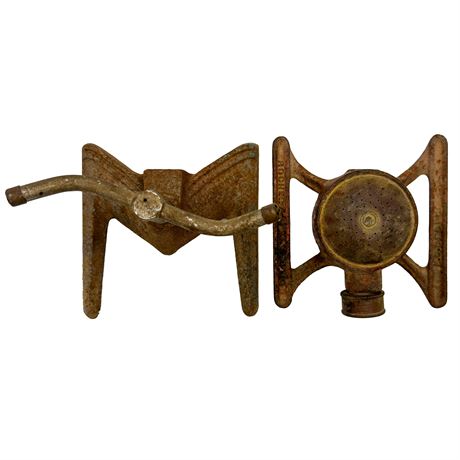 Pair of Vintage Metal Cast-Iron Sprinklers