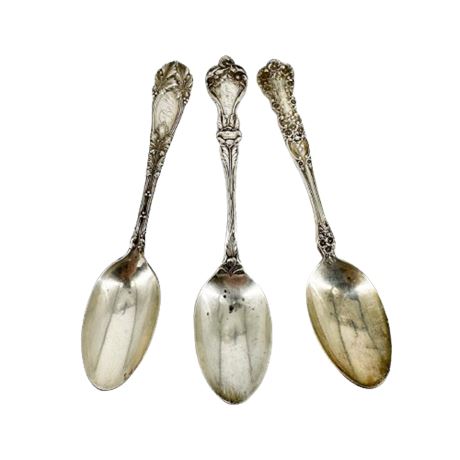 Group of Antique Sterling Silver Spoons