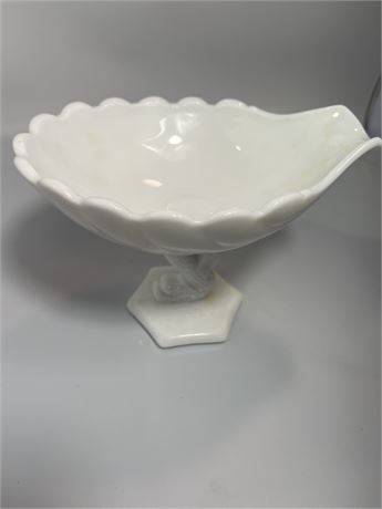 Westmoreland Milk Glass pedestal compote