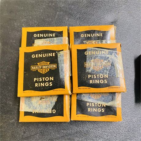 10 NOS WW2 Army Surplus Harley Davidson Piston Rings