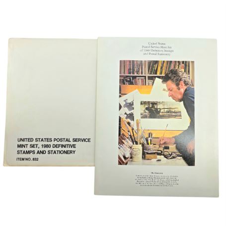 1980 Mint Set, Definitive Stamps & Stationary--Complete