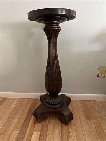 Antique Wood Pedestal Table
