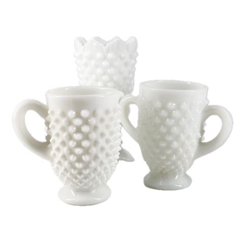Vintage Milk Glass Hobnail Lot