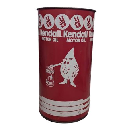 Vintage 17" Tall Kendell Motor Oil Drum
