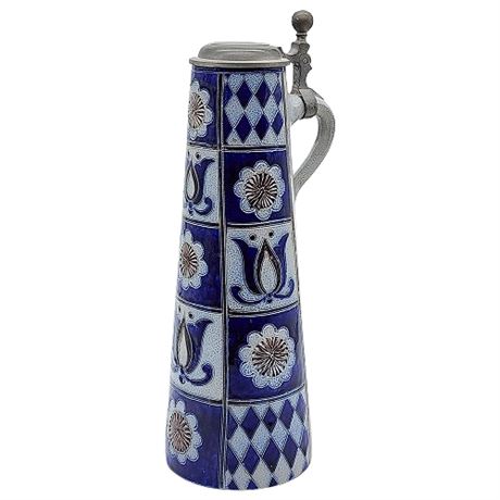 Vintage Rein Merkelbach Höhr-Grenzhausen 12" Salt Glaze Beer Stein