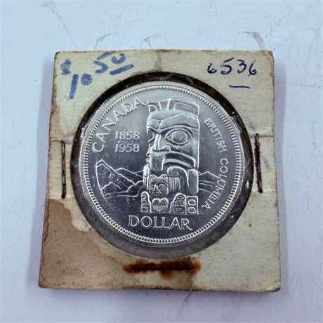 BU 1958 Canada $1 Totem Pole