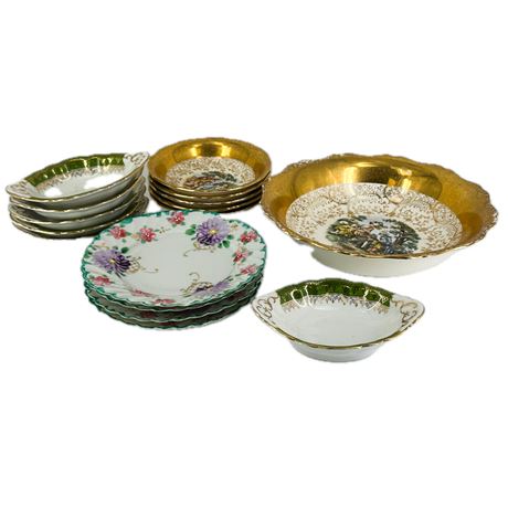 Lot of Assorted Hand Painted Porcelain/ China Plates & Bowls