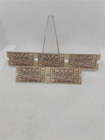 Chippewa Lake Ride Tickets