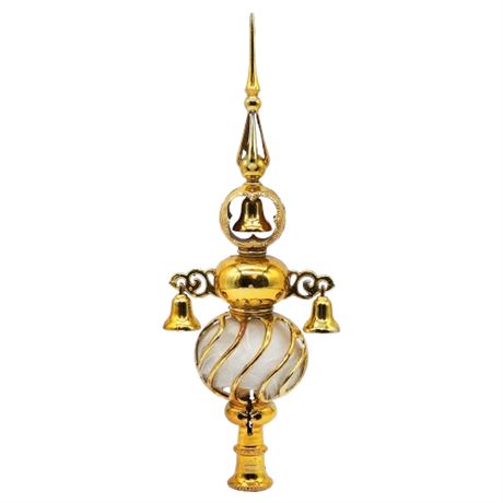 Vintage Bradford Carillon Spire Metallic Plastic Christmas Tree Topper