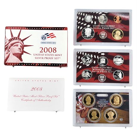 2008-S US Mint Silver Proof Set w/ COA