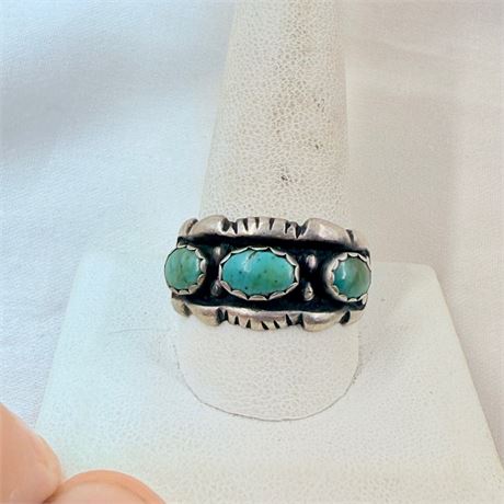 7.2g Navajo Signed Sterling Ring Size 12.5