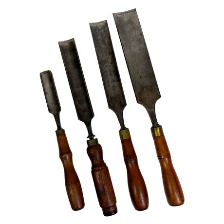 Lot of Antique Buck Brothers Wood Chisels