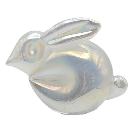 Vintage Iridescent Art Glass Bunny Rabbit