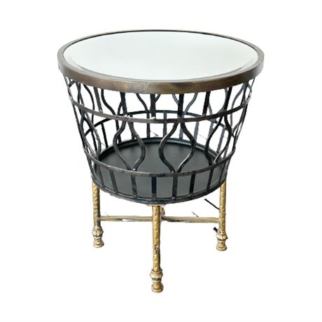 Decorator Drum Accent Table