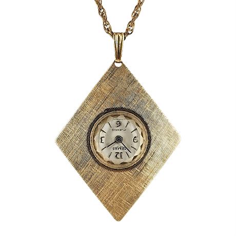 Vintage SEMAG Ladies' 17 Jewels Pendant Necklace Watch