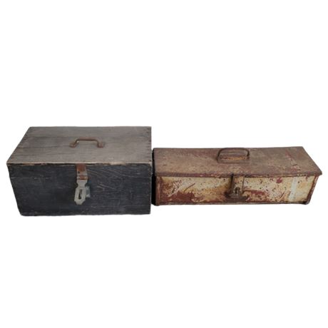 Metal / Wood Storage Boxes