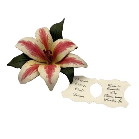 Vintage Unique Leather Flower Pin
