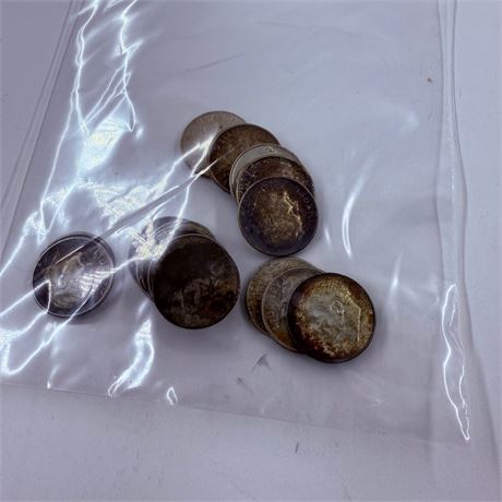 17 Roosevelt Silver Dimes - Unsearched