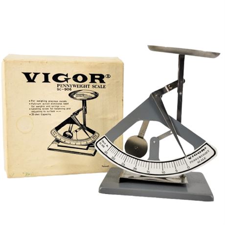 Vintage Vigor Pennyweight Scale in Original Box
