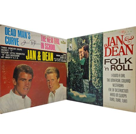 Lot of Two Jan & Dean Albums 1960's with Autograph?