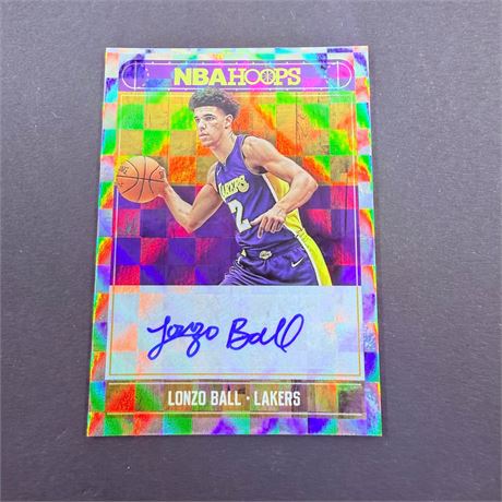 2017-18 Hoops Lonzo Ball Auto Refractor RC  #RA-LBL