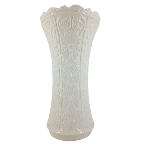 Vintage Lenox Wentworth Vase with Scalloped Rim and Scroll Vines