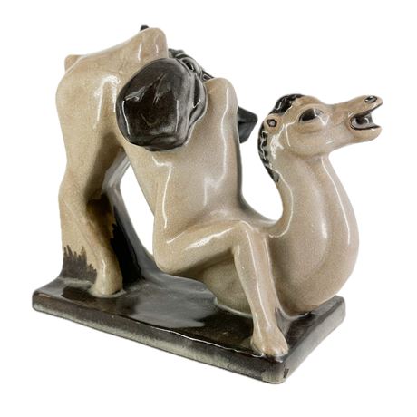 Vintage Cowan Pottery Rocky River, OH Single Camel Bookend