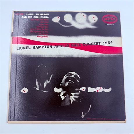 Lionel Hampton Apollo Hall Comcert 1954 Vinyl Record