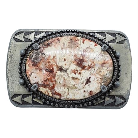 Vintage Laguna Lace Agate Belt Buckle